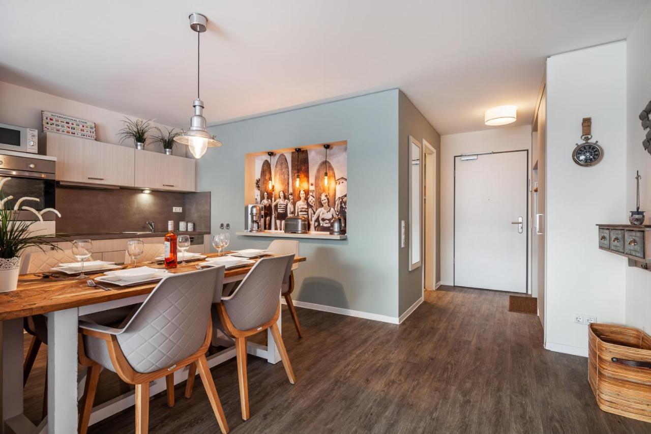 Apartmenthaus Hafenspitze Ap 5 - am Yachthafen 5 - Blickrichtung offenes MeerStrandpromenade Eckernförde Exterior foto